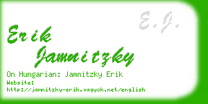 erik jamnitzky business card